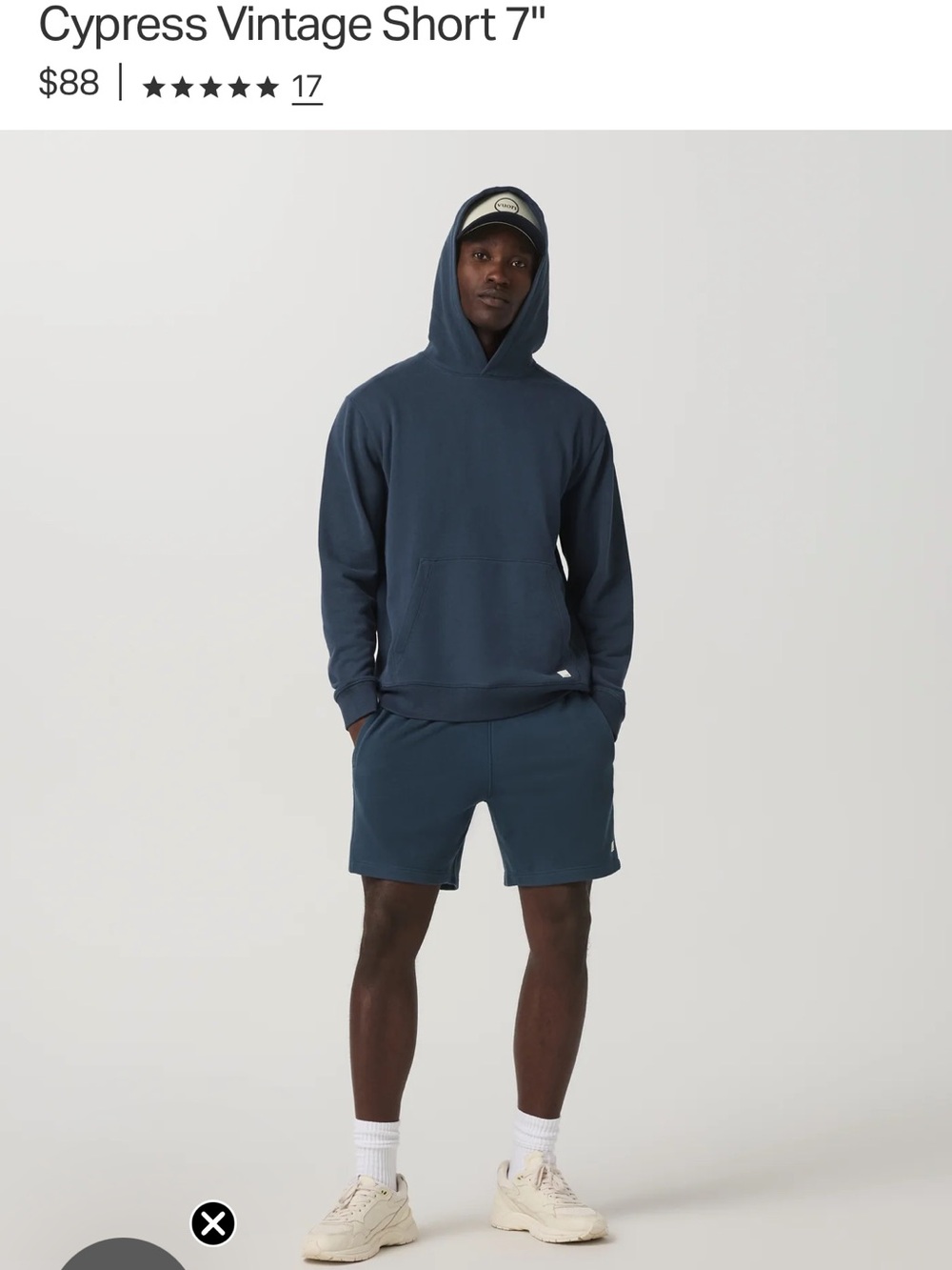 Vuori Cypress Vintage Short 7" - Ocean Blue